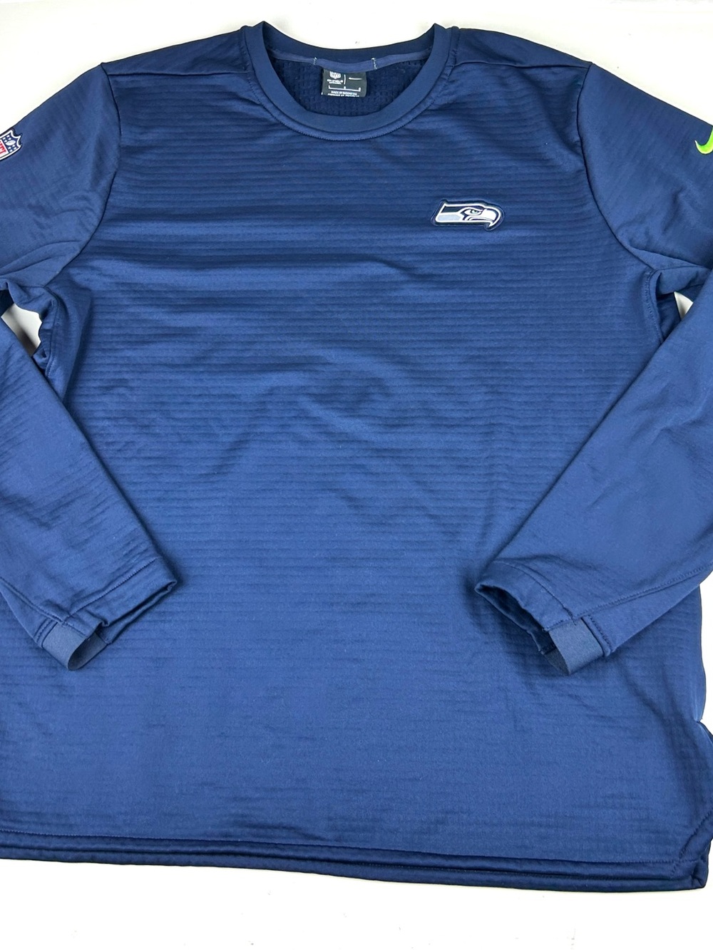 Nike Seattle Seahawks NFL On Field Pullover Sweatshirt – Men's Large Grid Fleece